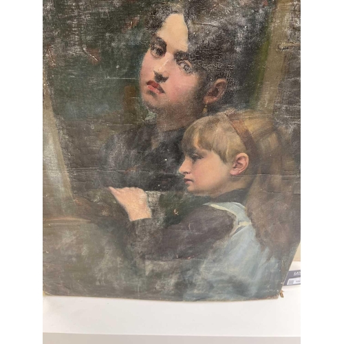 102 - Newlyn School Portrait of Two Sisters at a Window  Oil on canvas (backed on panel), 66 x 53cm This o... 