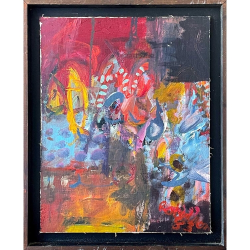 125 - Iain ROBERTSON (1955) Completely Motionless Oil on board Signed and dated '83 Indistinctly titled an... 