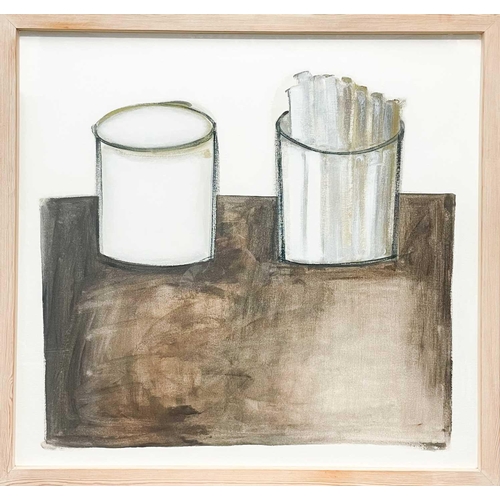 138 - Jessica COOPER (1967) Tate Sugar (2004) Acrylic and pencil on canvas, signed, inscribed and dated to... 