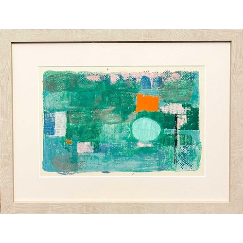 152 - Rosina ROGERS (1918-2011) Untitled IV (c. 1960's) Oil on paper, 20 x 30cm, 34 x 44cm framed.