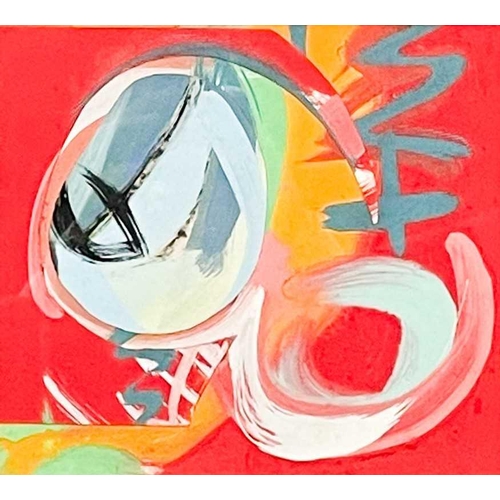 153 - Martin LANYON (1954) Carnival No.156, Feb '94 Oil on card, signed and dated '94, further signed, ins... 