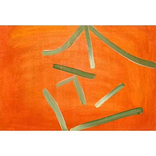 161 - Kate NICHOLSON - (1929-2019) Untitled abstract Oil on card, 45 x 67cm, 58 x 80cm framed. Provenance ... 