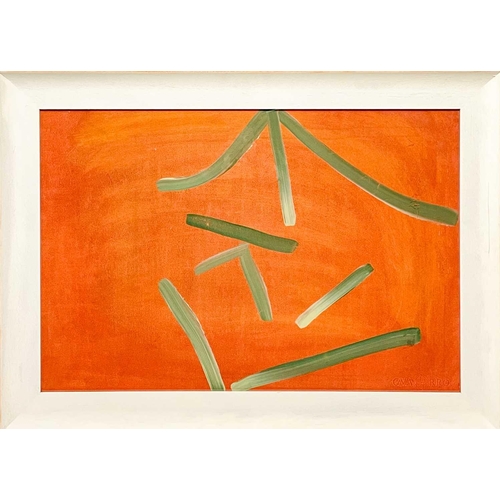 161 - Kate NICHOLSON - (1929-2019) Untitled abstract Oil on card, 45 x 67cm, 58 x 80cm framed. Provenance ... 