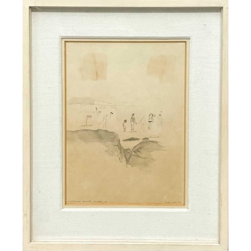 167 - Peter BLAKE (1932) Porthmeor Beach, St. Ives (1981) Pencil on paper, signed, inscribed and dated '81... 