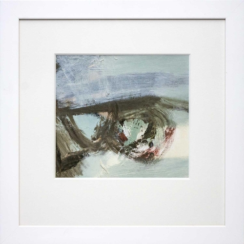 177 - Adam MILFORD (1979) Study for Bosigran Oil on paper, signed to verso, 20 x 21cm, 39 x 38cm framed.