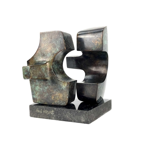 178 - Paul MOUNT (1922-2009) Untitled (Interlocking forms) Bronze with marble base, signed and numbered 5/... 