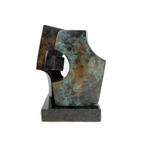 178 - Paul MOUNT (1922-2009) Untitled (Interlocking forms) Bronze with marble base, signed and numbered 5/... 