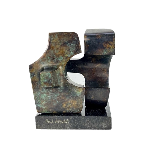 178 - Paul MOUNT (1922-2009) Untitled (Interlocking forms) Bronze with marble base, signed and numbered 5/... 