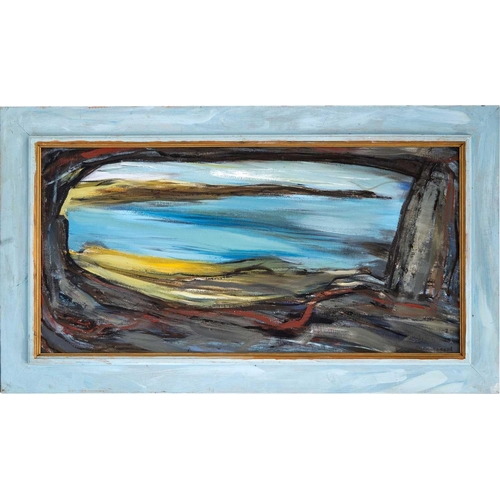 28 - Margo MAECKELBERGHE (1932-2014) Keyhole Coast (1997) Oil on canvas, signed, further signed, inscribe... 