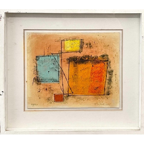 30 - John WELLS (1907-2000) Untitled Monotype Signed and dated 1975 with artist's code bottom left 16.5cm... 