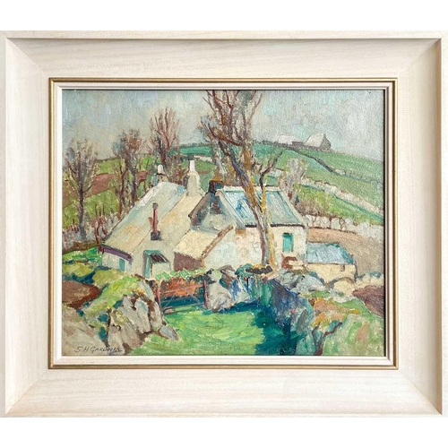 36 - Stanley Horace GARDINER (1887-1952) Cornish Farm Oil on board Signed Titled to verso 38cm x 46.5cm, ... 