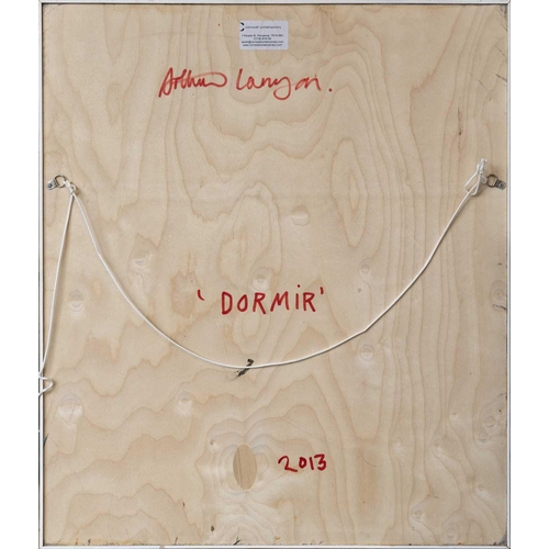 47 - Arthur LANYON (1985) Dormir Mixed media on board, signed, titled and dated 2013 to verso, 72cm x 62c... 