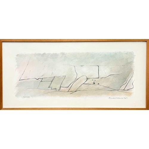 7 - Alexander MACKENZIE (1923-2002) Austwick, August 1991 Oil and graphite on paper, signed, inscribed a... 