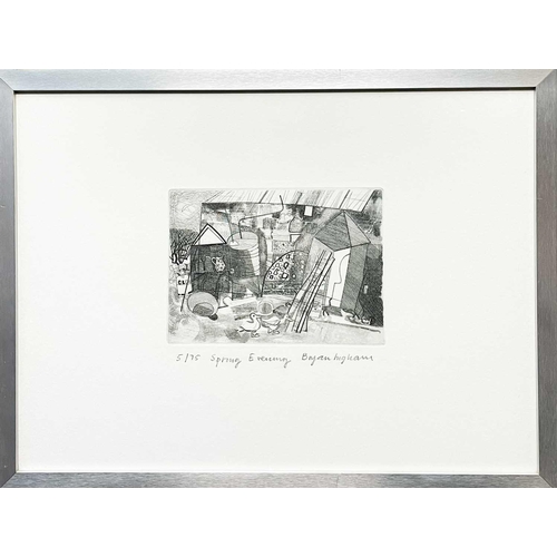 79 - Bryan INGHAM (1936-1997) Spring Evening Etching, signed, inscribed and numbered 5/75, plate size 15 ... 