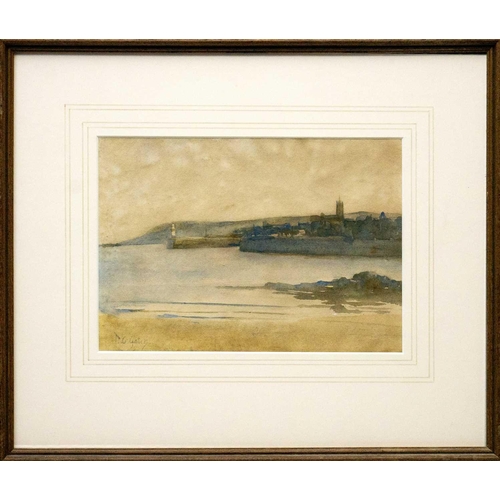 89 - Thomas Cooper GOTCH (1854-1931) A View of Penzance Watercolour, signed, 17 x 24.5cm, 34 x 40cm frame... 