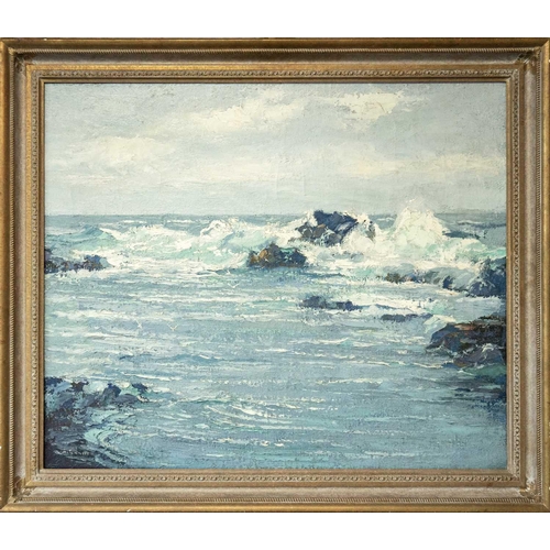 9 - Augustus William ENNESS (1876-1948) Untitled seascape Oil on canvas, signed, 63 x 75cm, 77 x 89cm fr... 