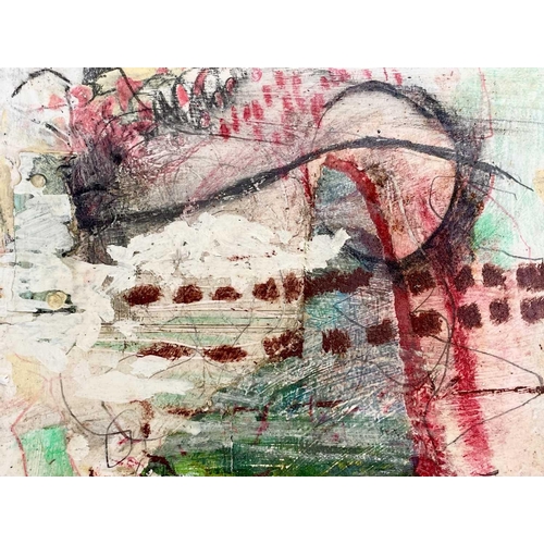 92 - Rachael REEVES (XX-XXI) Disrupted Landscape Mixed media on board, signed and inscribed to verso, 16 ... 