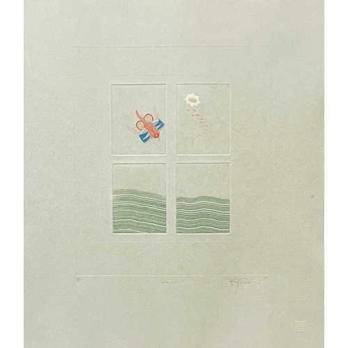 94 - Anthony BENJAMIN (1931-2002) White Star (1984) Etching in colours Ed. 21 / 35 56 x 48 cm