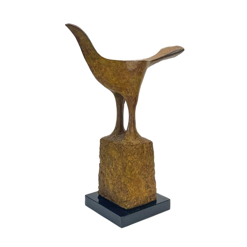 97 - Breon O'CASEY (1928-2011) Bird on a Tall Stand, 2007 Bronze, initialled and numbered 3/5, height inc... 