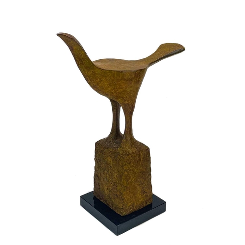 97 - Breon O'CASEY (1928-2011) Bird on a Tall Stand, 2007 Bronze, initialled and numbered 3/5, height inc... 