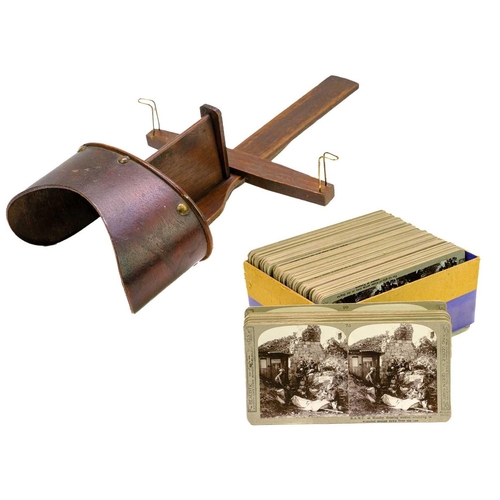 124 - A cased set of 'The Great War' stereoscopic slides. Together with a further collection of slides, an... 