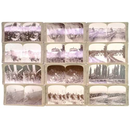 124 - A cased set of 'The Great War' stereoscopic slides. Together with a further collection of slides, an... 