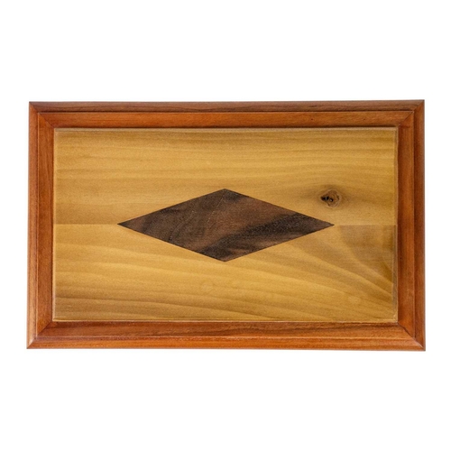 140 - A Cherry and tulipwood with black walnut inlay jewellery box, Prenntek Designs, Marazion. Height 11c... 