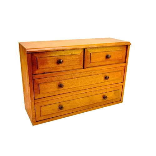 156 - An Arts and Crafts walnut small collector's chest. Of two short and three long drawers. height 30.5c... 