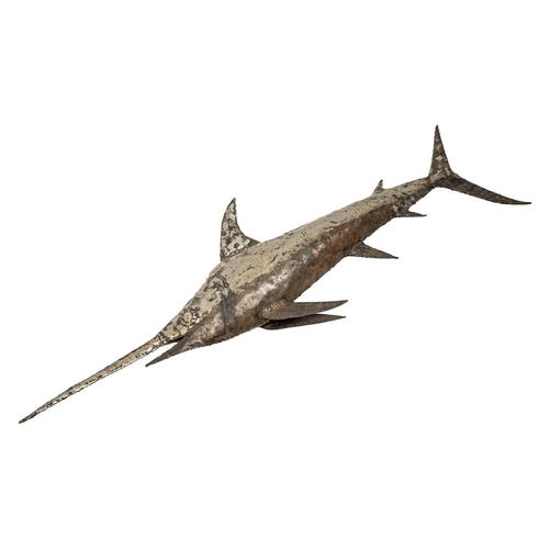 170 - A metalwork sculpture of a marlin. Length 120cm.