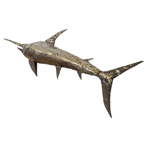 170 - A metalwork sculpture of a marlin. Length 120cm.