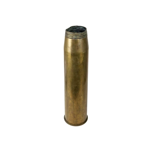 248 - A 4.5 inch large brass naval shell case. Dated 1971, height 64cm.