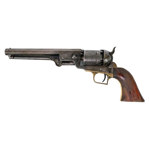 253 - A Colt Navy 1851 model percussion revolver. With matching serial number 51122 for 1856, six round pl... 