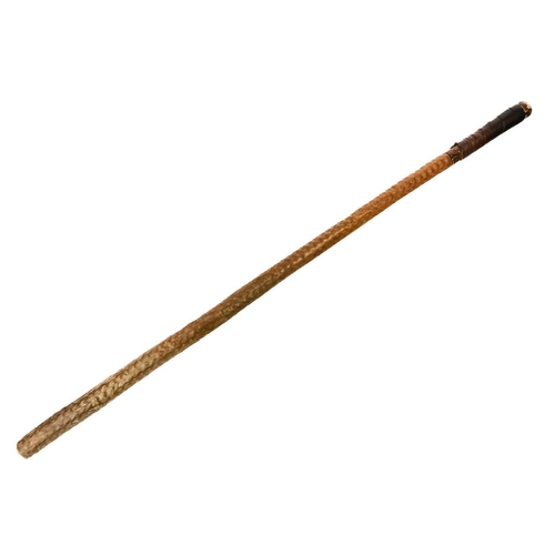 255 - A late 19th century sword stick. Stick length 93cm blade length 30cm.