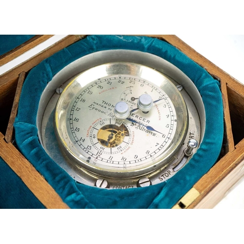 283 - A Thomas Mercer two day survey chronometer, No 14622. With a patent Octo mechanism, the silvered dia... 