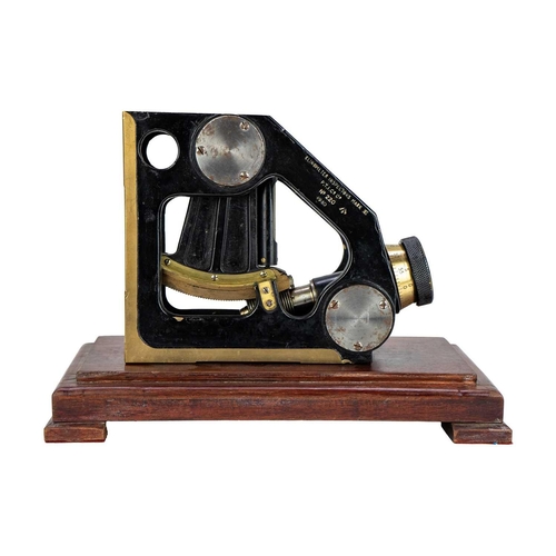 294 - A WWII Admiralty pattern Inspectors clinometer. Brass and black lacquered, No 220, by P.T.I. Co Ltd ... 