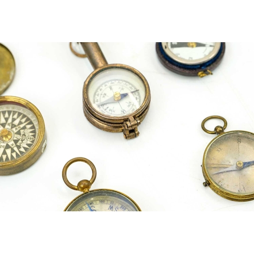 296 - A collection of five compasses. Including The Rapid Opera and Field Glass with Compass. (5)