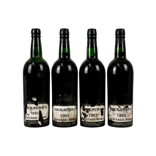 325 - Three bottles of Cockburn's Port 1963. Together with a single bottle of Cockburn's Port 1960. (4)