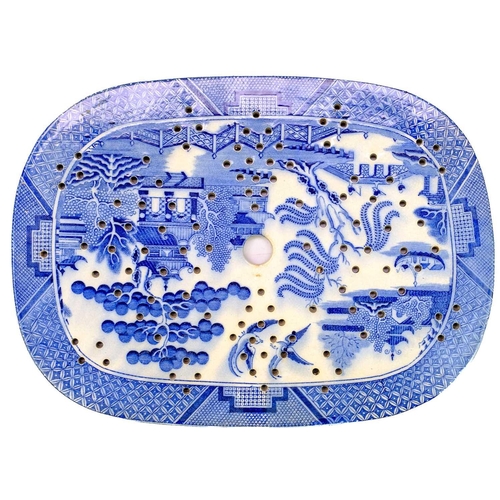 347 - Blue and White. A 19th century Wedgwood blue and white transfer printed tile, titled 'March', a Staf... 