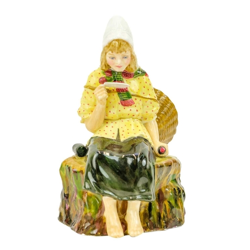 350 - A Reginald Johnson 'studio pottery' figure, Message From the Sea. After Sir John Everett Millais, th... 