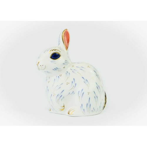 368 - Three Royal Crown Derby paperweights. Comprising 'Snowy Rabbit', 'Hawthorn [Hedgehog]' and 'Sleeping... 