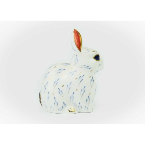 368 - Three Royal Crown Derby paperweights. Comprising 'Snowy Rabbit', 'Hawthorn [Hedgehog]' and 'Sleeping... 