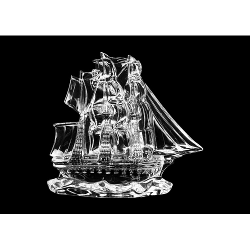 378 - A Waterford crystal model of a sailing ship. Etched mark, height 14.5cm, together with other Waterfo... 