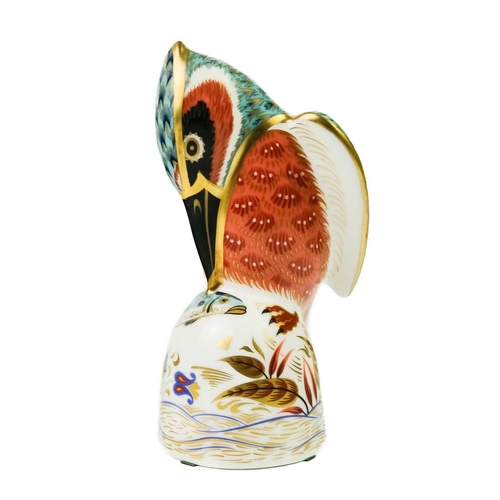 392 - Three Royal Crown Derby paperweights. Comprising 'Rockhopper Penguin', 'Kingfisher' and 'Mallard Duc... 