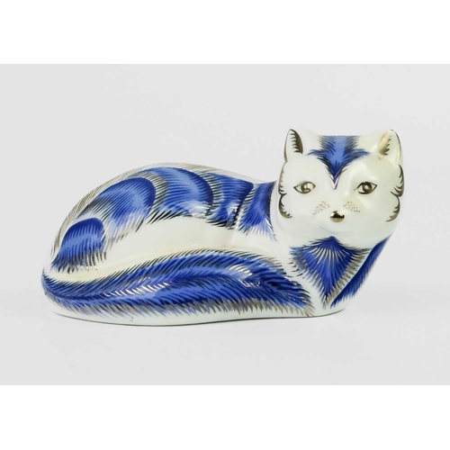 398 - Four Royal Crown Derby paperweights. Comprising 'Otter', 'Platinum Arctic Fox', 'Fountain Frog' and ... 