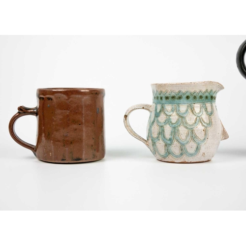 408 - Nic HARRISON (1949) Coffee Cup Stoneware Incised mark to base 7.5cm tall Together with an unmarked l... 