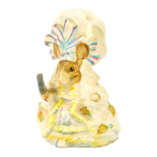 440 - Seven Beswick Beatrix Potter figures with gold backstamps. Comprising 'Lady Mouse', 'Hunca Munca', '... 