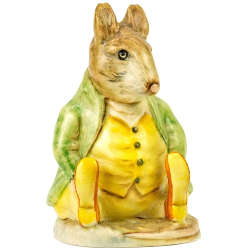 440 - Seven Beswick Beatrix Potter figures with gold backstamps. Comprising 'Lady Mouse', 'Hunca Munca', '... 