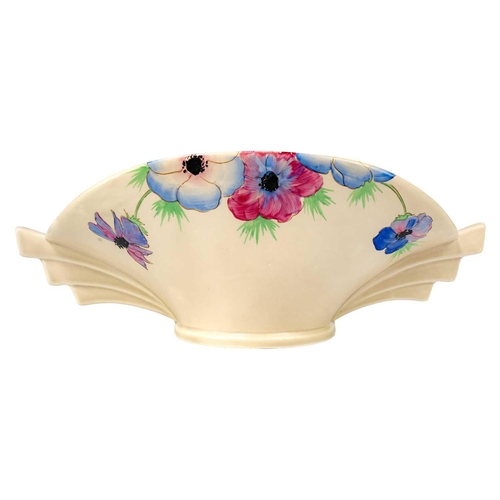 441 - A Clarice Cliff Anemone pattern shape 450 daffodil bowl. Newport Pottery mark, height 12.5cm. Hairli... 