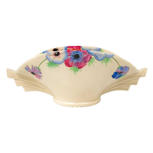 441 - A Clarice Cliff Anemone pattern shape 450 daffodil bowl. Newport Pottery mark, height 12.5cm. Hairli... 