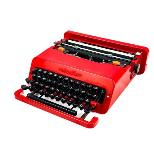 449 - Ettore Sottsass and Perry King for Olivetti, A Valentine typewriter. Circa 1970, in original case, h... 